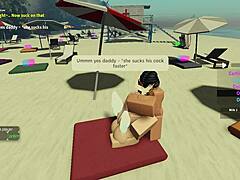 roblox condo 2, sucking huge cock on beach, wanna join?