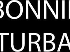 Skinny Brunette Bonnie Intensely Masturbates Her Small Tits