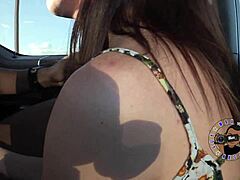 Pipe3 Ama Rio Slurps Me Up Sloppy in Car Blowjob -maxthepornguy