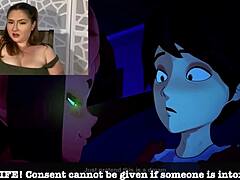 Cartoon gangbang with cum swallowing action, wow!