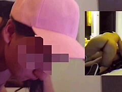 Morita licks stepfather's cock in lingerie.