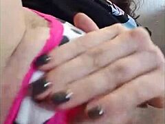 Wow, cute nerd masturbates hard in panties sexting!