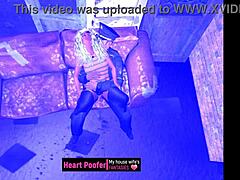 Uptown girl turns downtown lover in wild cartoon bang!