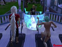 Anime ecchi cap 13 jiraiya fue al entrenamiento luego se pone hablar con bulma sobre que le gusta como se le ven sus tetas le dice quiero folla otra ves contigo