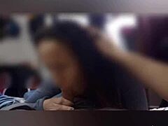 latina wife gives irresistible blowjob and handjob