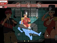 nerdy girl gives public handjob in library