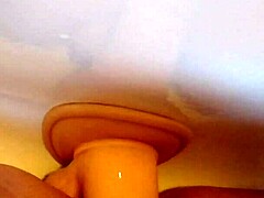 shower dildo play contrasts with bathing routine