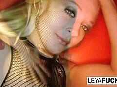 Hot Blonde Babe Takes Giant Black Toy In Ass While Nude And Sucking Cock