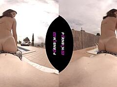 young latina neighbor wants to fuck outdoors in vr?