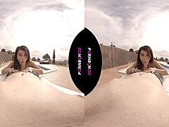 Young neighbor Mia Navarro explores her sexuality in VR poolside encounter