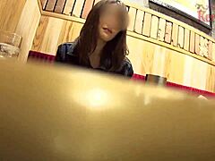 Uncensored Japanese amateur babe in short video