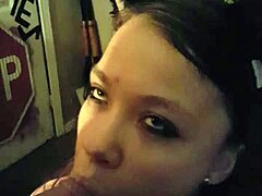 Cute and sexy kitty girl gets a blowjob from her lover