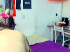 My domestic employee comfortably arranging my house