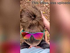 Milf Delivers Intense Blowjob In Forest Nature Leading To Cumshot