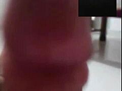 Indian guy stroking his hard cock fast