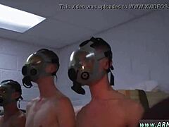 Gay army recruits receive anal training with kissing and oral sex