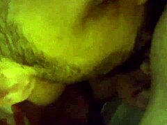 enjoying some oral pleasure on her pussy