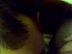 enjoying some oral pleasure on her pussy