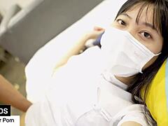 Cute Asian teacher guides steamy sex education lesson