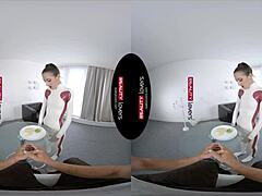 latex android bends over in vr reality