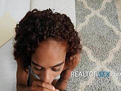 Jake Adams stumbles upon a sultry ebony Latina roommate