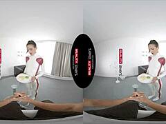 latex android bends over in vr reality