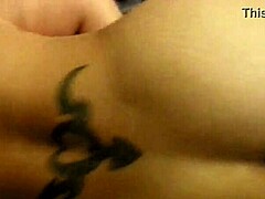 White babe takes big black cock.