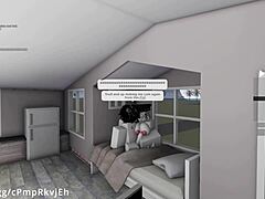 fucking my hot friend in roblox? so slutty!