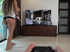 Hey, can I play with your cock instead of the game?