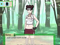 Big tits anime girl in dating game hentai paizuri!