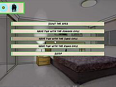 Big tits anime girl in dating game hentai paizuri!