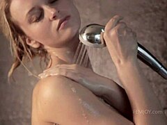 Intimate lesbian showers with petite babes in steamy compilation