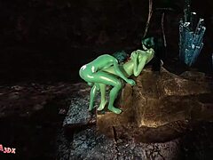 Tomb Raider experiences intense double penetration and train sex from mischievous cave trolls in this 3DX video
