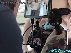 pov babe throating big cocks in group, tattoos everywhere 😈