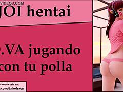 D VA Intensely Instructs Jerk Off In Spanish Game