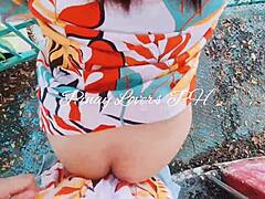 Young and horny teens having sex in public park