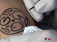 Big tit babe Mara Martinez gets inked, then I pound her hard, my bad!