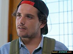 Gorgeous teen drools over dick in fantasy fuck