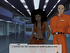 dc comics ivy in prison with monster