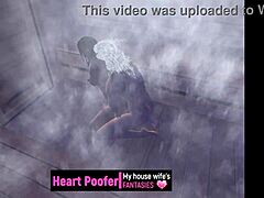 relaxing in the sauna with subtle cartoon vibes