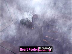 relaxing in the sauna with subtle cartoon vibes