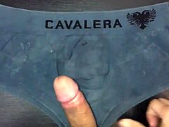 Jerking off and cumming hard, damn that's hot!