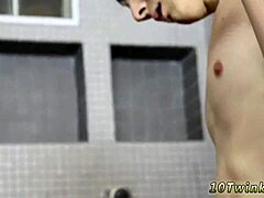 what's hotter than young gay twinks going bareback in a bathroom scene?
