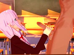in guilty crown, teen inori yuzuriha gets creampied in 3d hentai animation
