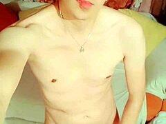 Mexican guy masturbates to monster cock action