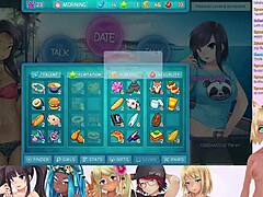 Vtuber lewdneko plays huniepop 2 double date with big tits in lingerie.