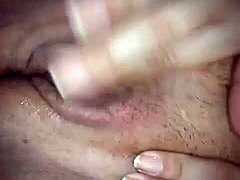 Homemade scene where I suck my wife's pussy. She gets wet from fingering and fucking.