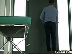 Nelly Kent Gets Pounded in Ass by Two Guys!