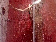 latina milf in lingerie watches big cock voyeur