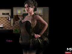 ebony girl stays with shaved pussy